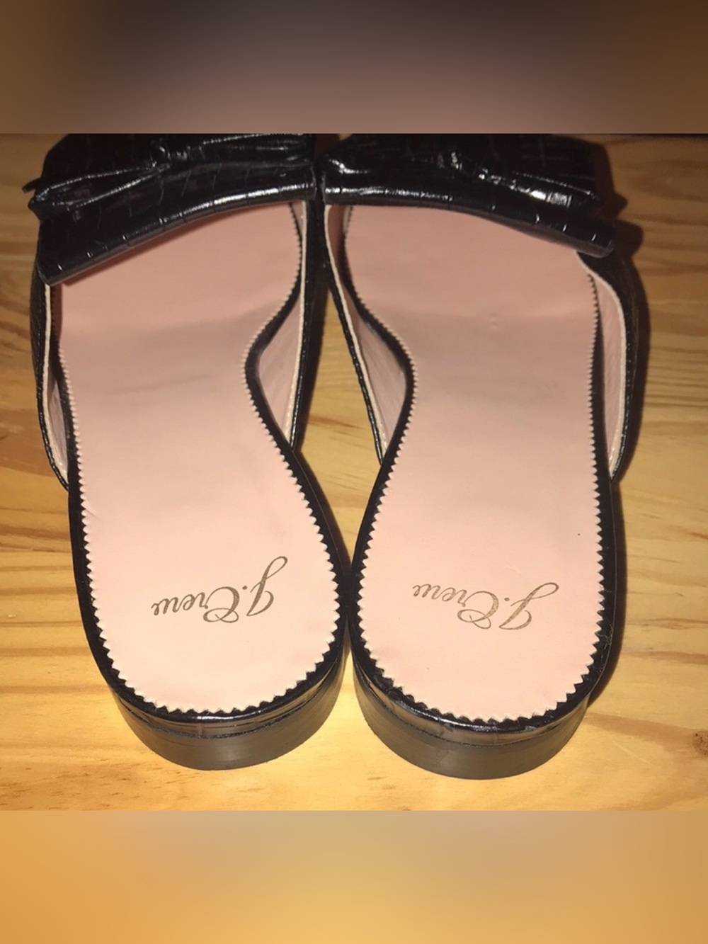 J. Crew Black Croc-Embossed Mules - Picture 5 of 5